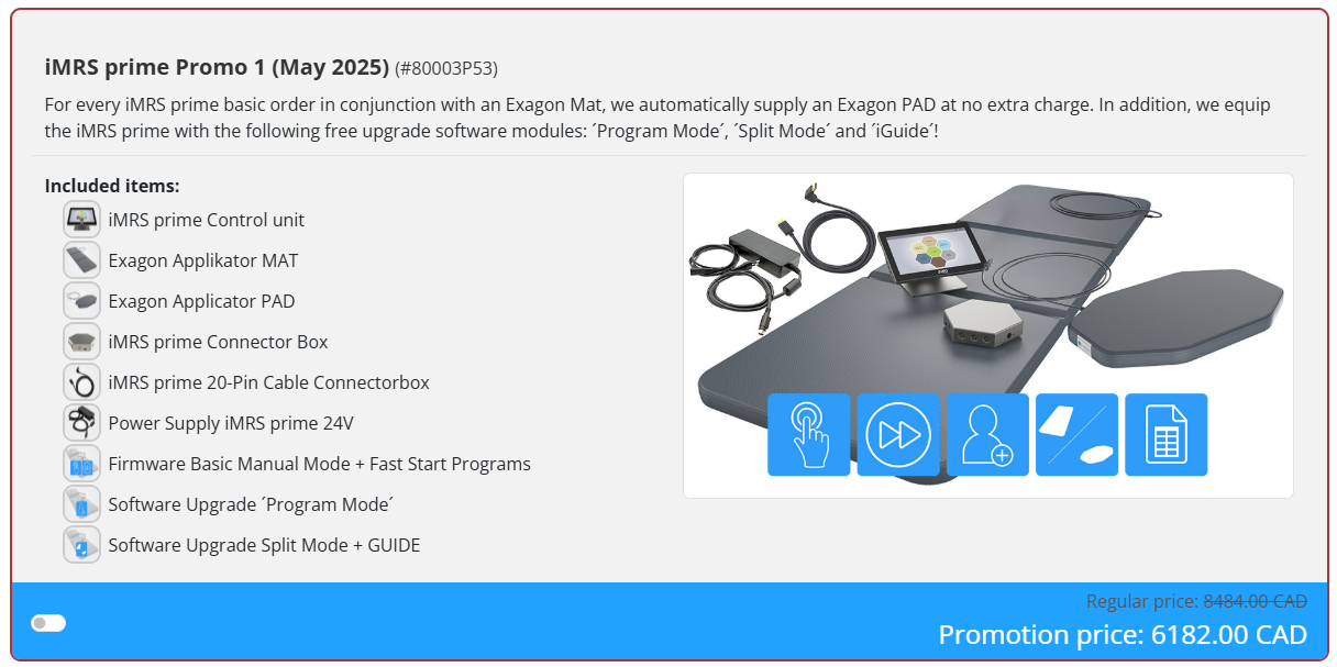 iMRS Prime Current Promotions